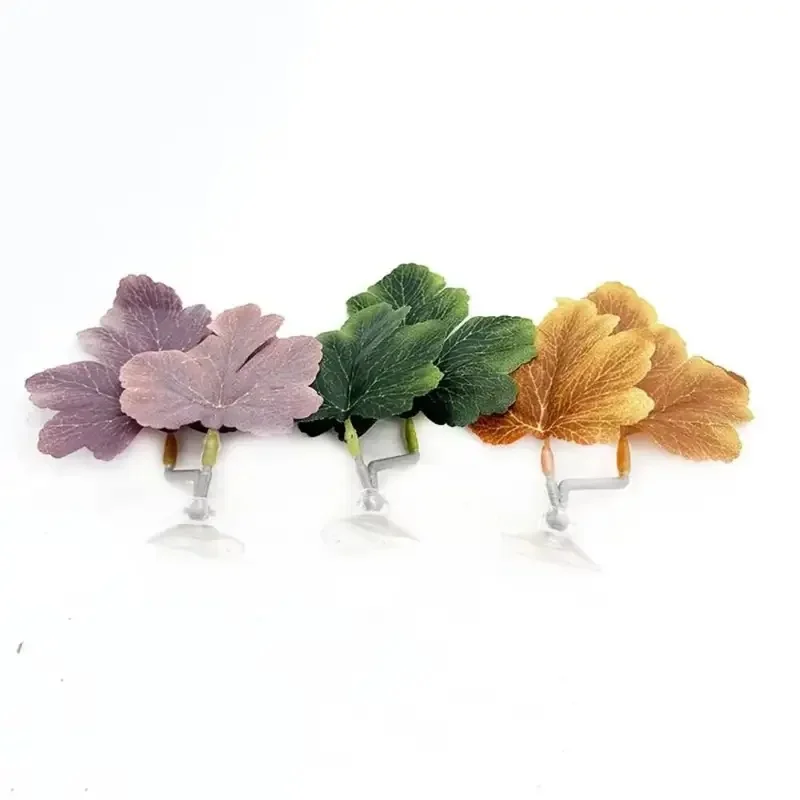 Betta Fish Rest Leaf with Suction Cup, Artificial Aquarium Leaf Hammock for Resting, Hiding and Decorative Fish Tank Setups