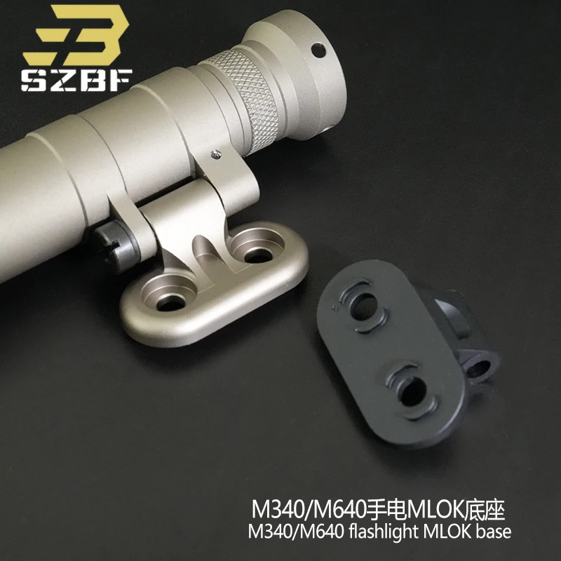 

SOTAC Airsoft RM45 Off Set Mlok Mount Tactical Weapon Flashlight Metal Base For M340 M640 M640V Scout Light M-LOK System Adapter