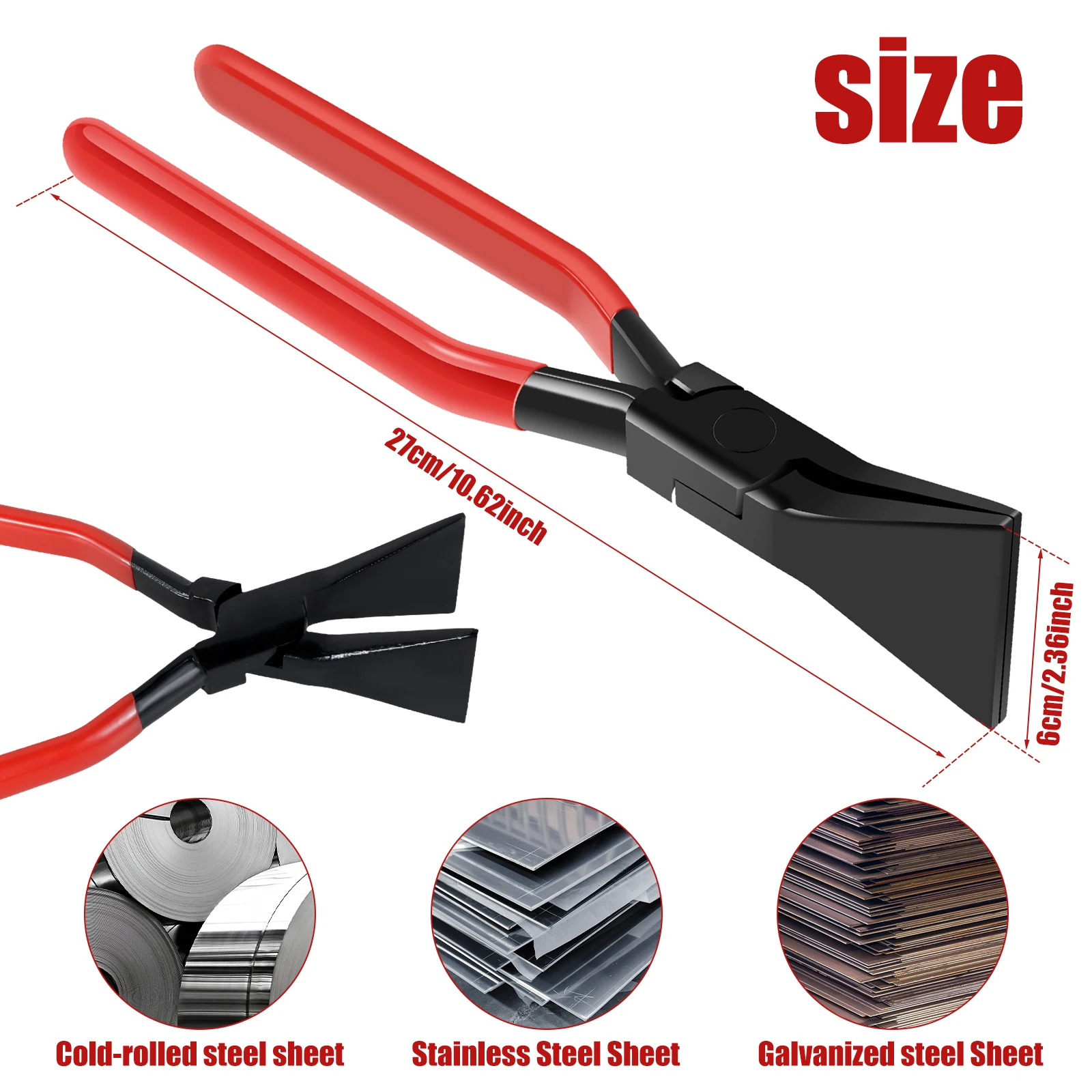 Hand Seamers Sheet Metal Tools Straight Jaw 45° 90° Metal Bending Pliers for Bending and Flattening Sheet Metal Tools