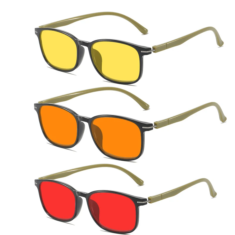 

Ultralight Women's Eyeglasses Frames Vintage Fashion Red Orange Lenses Computer Game Glasses Men Square Anti Blue Ray Glasses