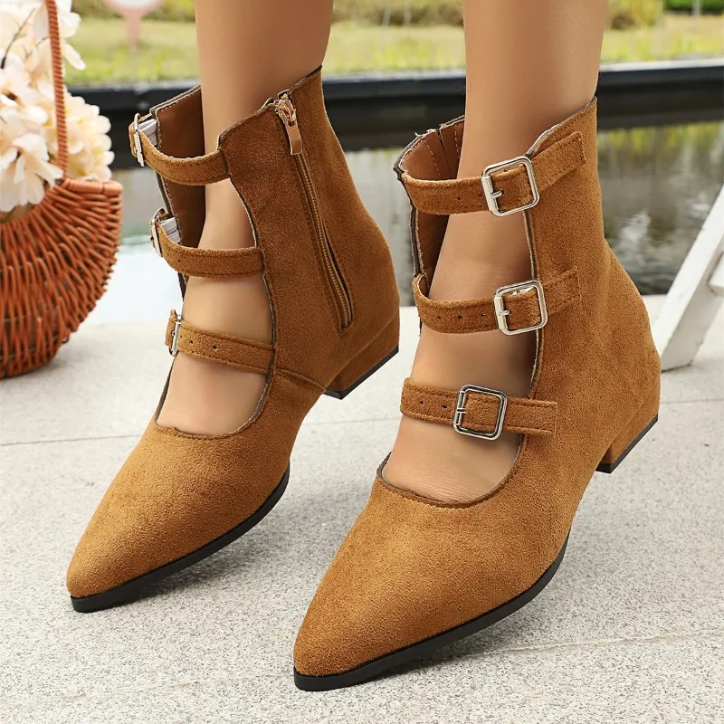Fashionable Sandals for Outer Wear 2026 Summer New Versatile Three-breasted Hollow Women's Shoes