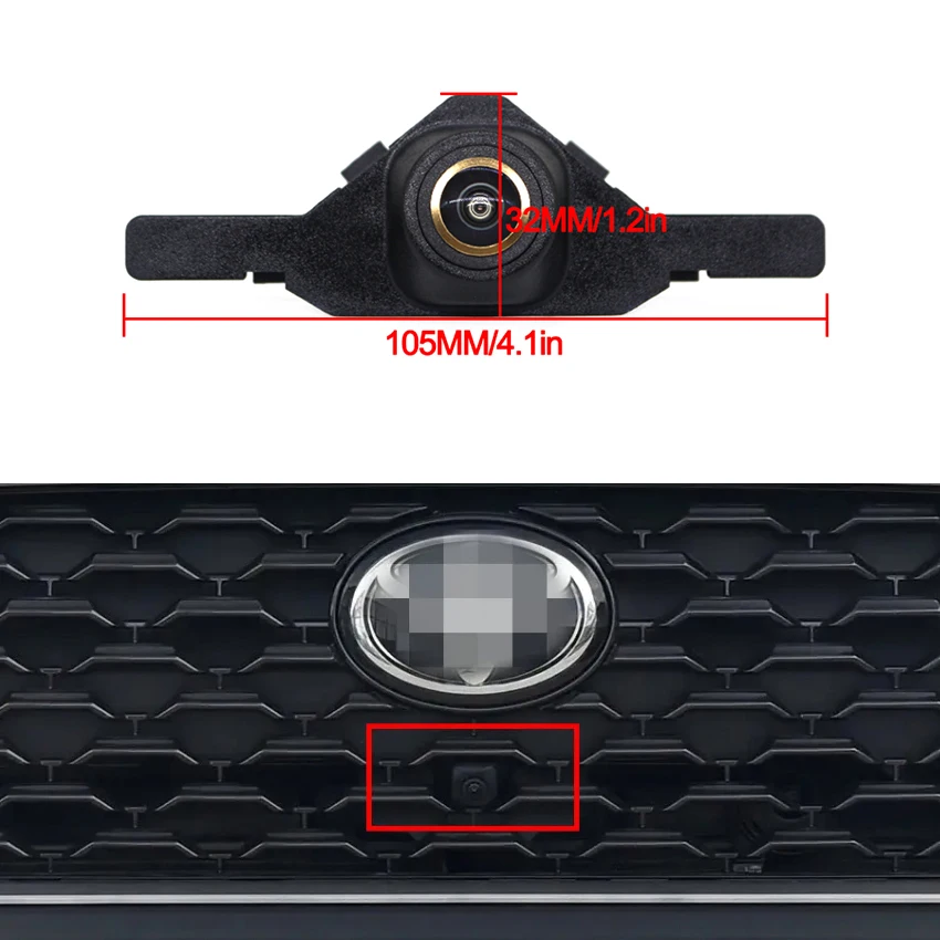 AHD Fisheye Wide Angle Night Vision Car Front View Parking Camera For Toyota Corolla Cross XG10 2022 2023 HighQuality Waterproof