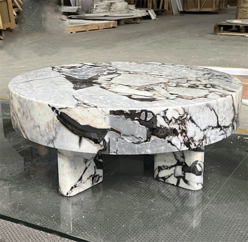 Modern Deluxe Galaxy Blue Marble Coffee Table Large Base Customizable Size and Shape Living Room Furniture Center Table