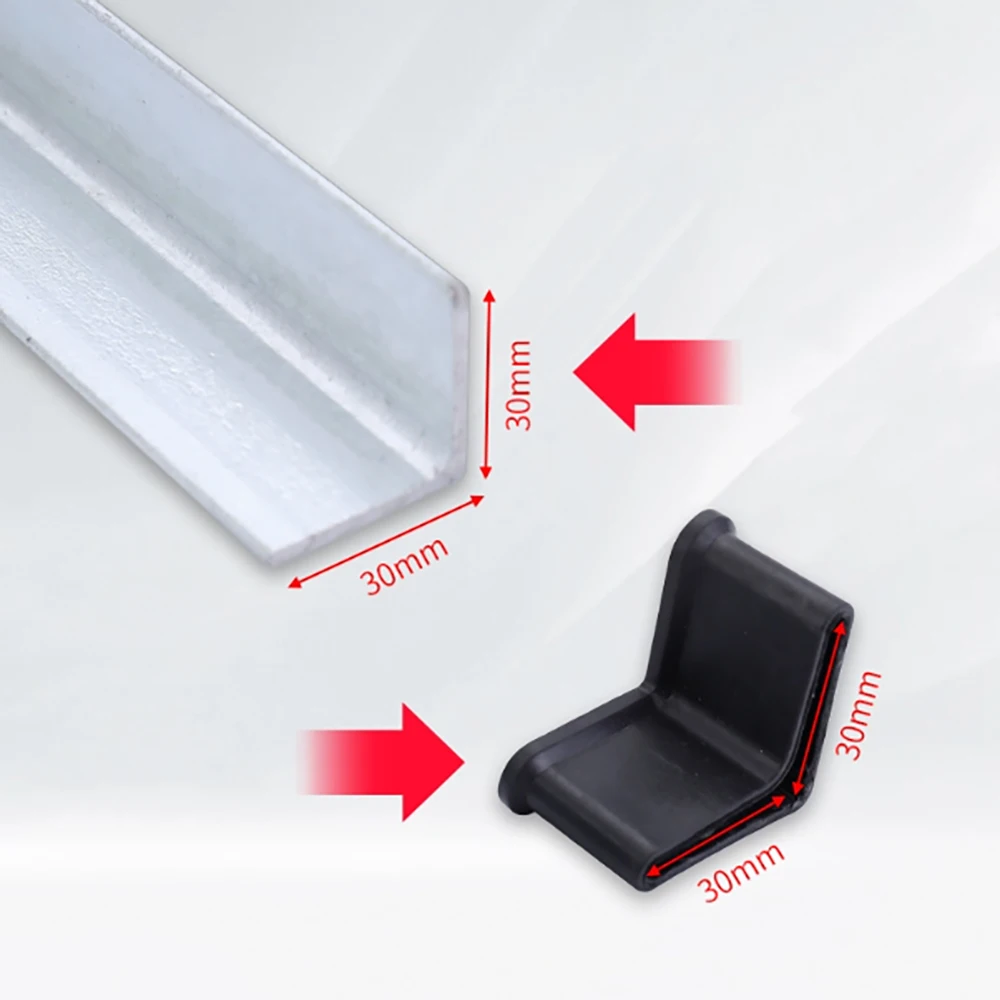 L-shaped Foot Cover 25*25-50*50mm PVC Triangle Angle Iron Feet Caps Non-Slip Shelf Table Chair Furniture Protector Feet Leg Pad