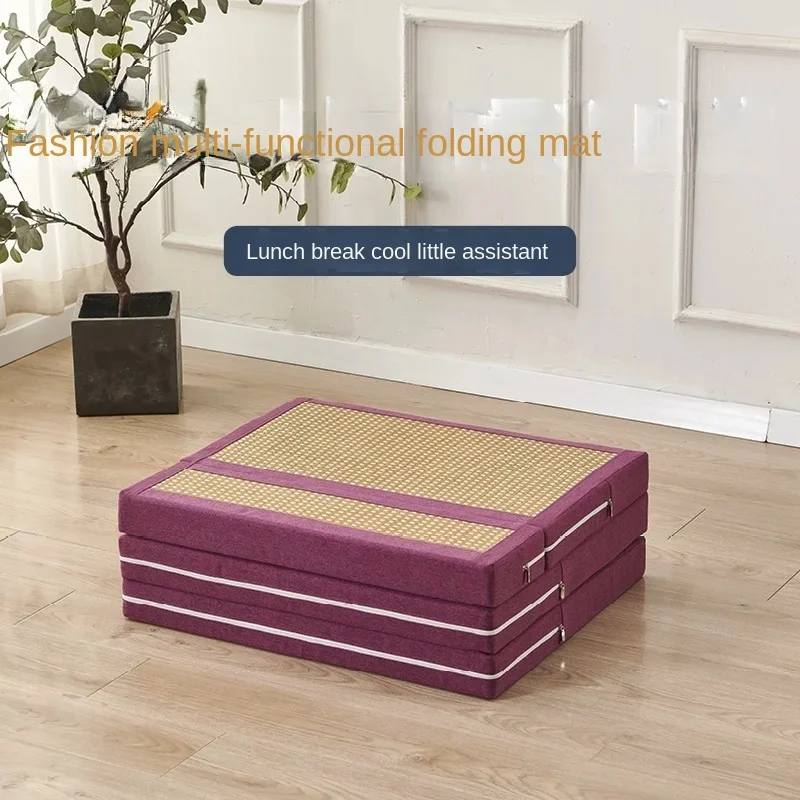 Thickened Sponge Tatami Mattress Comfortable Foldable Floor Mat for Balcony and Lazy Naps Japanese-Style Tatami Floor