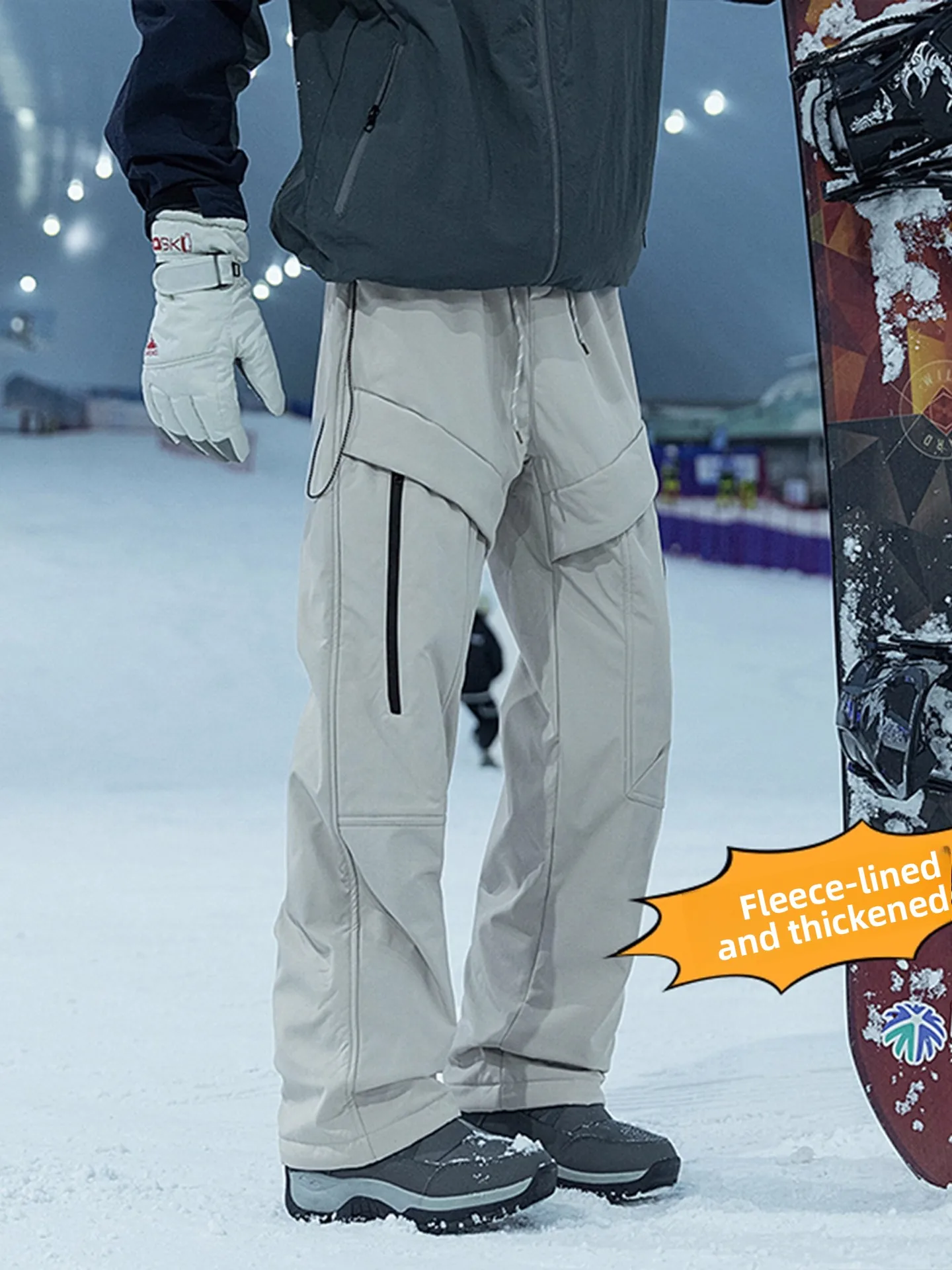 Pantalones de esquí de nieve con forro Fce para hombre y mujer, pantalones informales para exteriores, resistentes al viento, impermeables, resistentes al frío, para deportes de invierno y campo de nieve