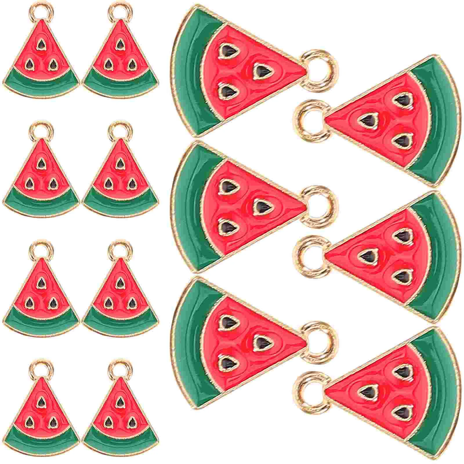 

30 Pcs Mini Watermelon Pendant Apple Accessories Fruit Earrings Key Chain Charms