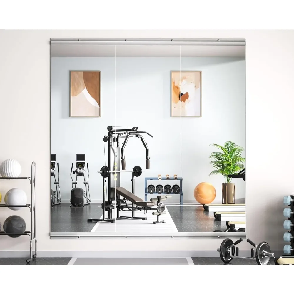 Home Gym Mirror , Large Full Body Mirror for Yoga, Large Wall Mirror Full Length for Fitness, Garage, Dance Studio 55