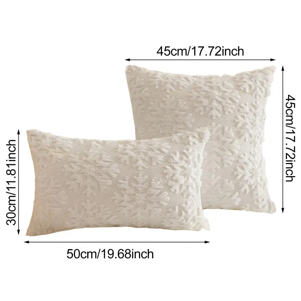 Lempar sarung bantal 3D kepingan salju bordir sarung bantal kamar tidur ruang tamu Sofa Tahun Baru dekorasi pesta sarung bantal