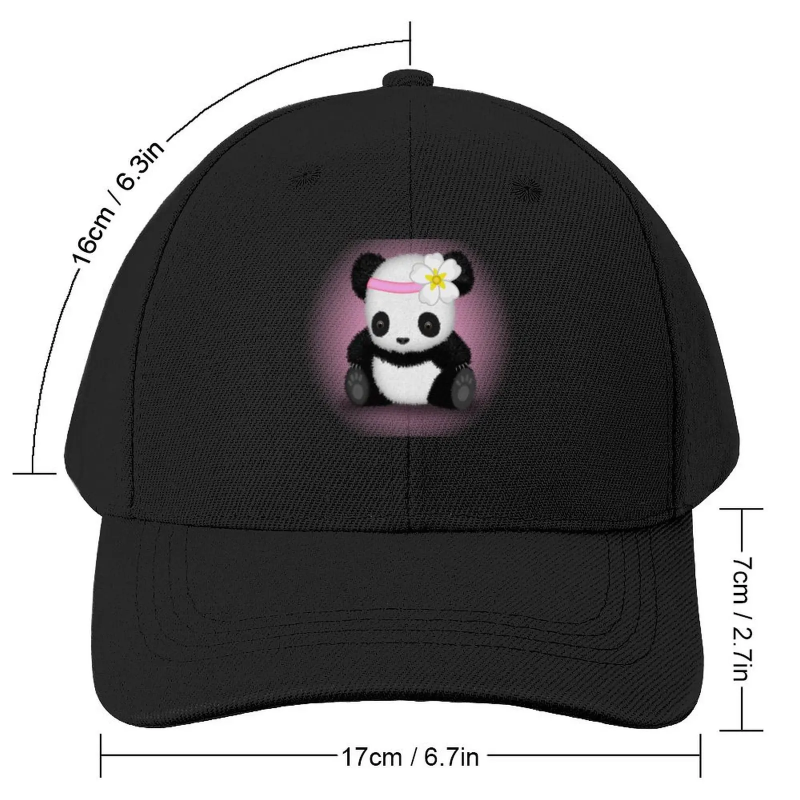 Cute baby panda Baseball Cap fishing hat Hood dad hat black Women Caps Men's