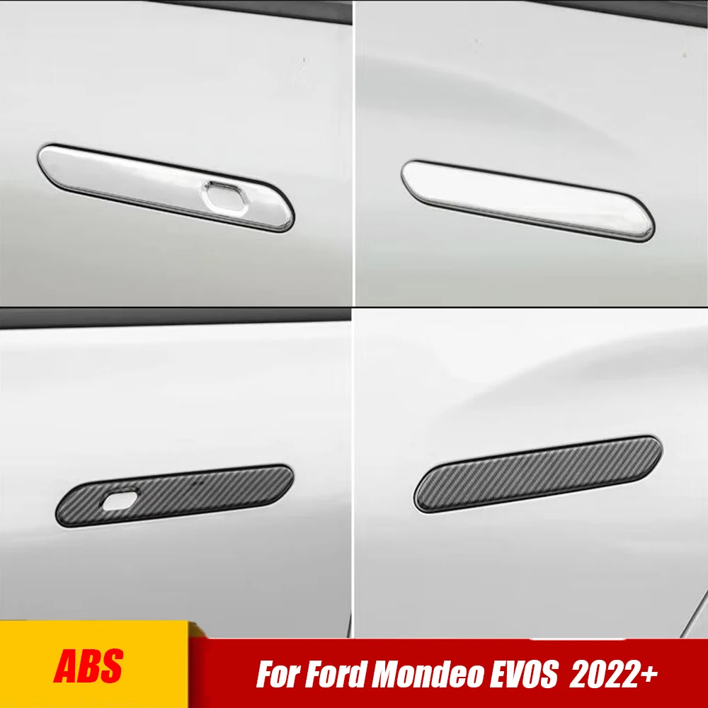 

For Ford Mondeo EVOS 2022 ABS carbon/chrome Car door protector Handle Decoration Panel Cover Trim Car Accessories