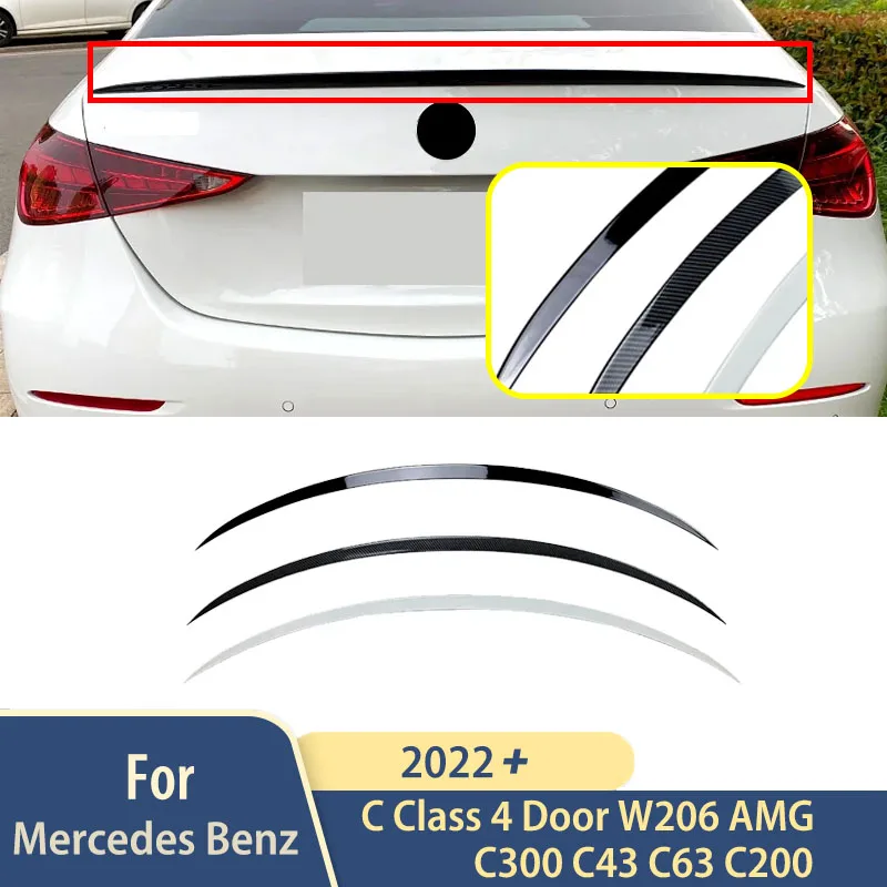 

AMG 2022+ For Mercedes Benz W206 C Class 4 Door W206 C300 C43 C63 C200 Car Exterior Rear Spoiler Wing Accessories Spoiler Parts
