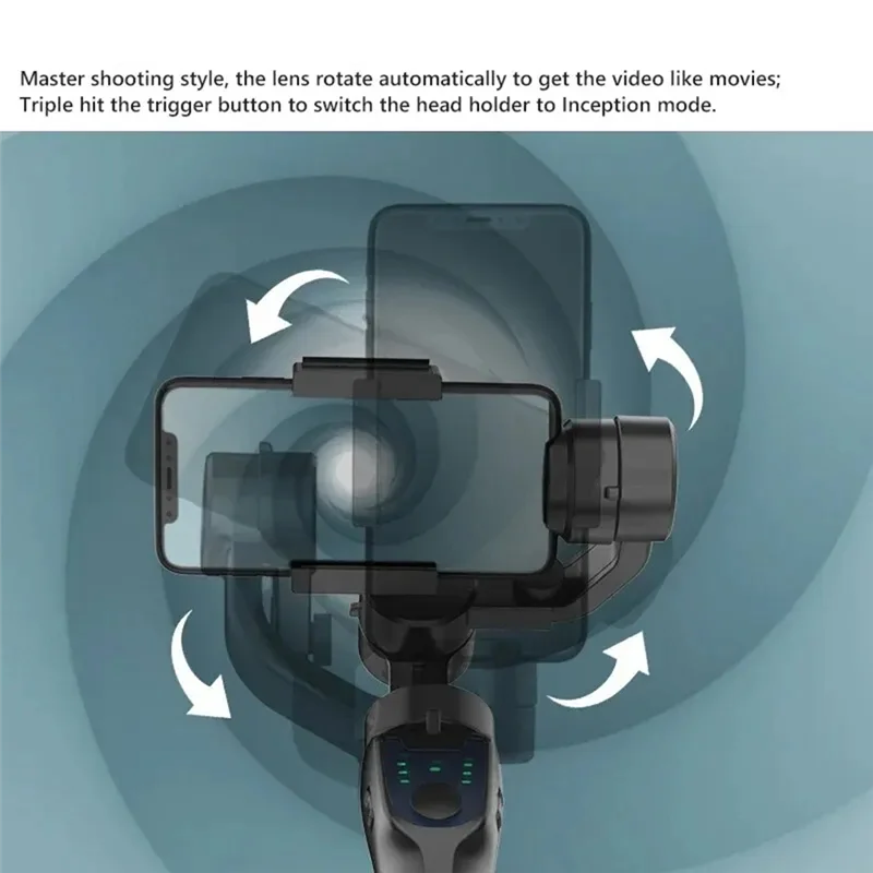 ELEC-Universal F8 핸드헬드 3축 짐벌 폰 홀더 흔들림 방지 비디오 녹화 안정기 핸드폰 스마트폰