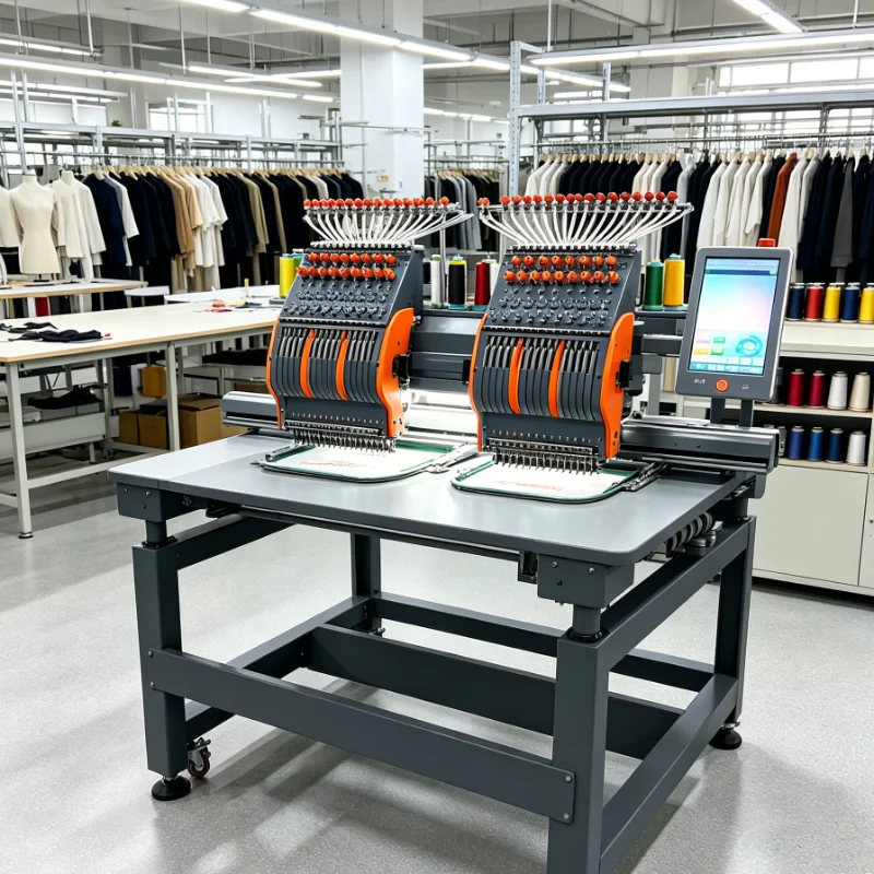 Customized Multi-Head Embroidery Machine Industrial 2 Heads Digital Control for Workshop Mass Production
