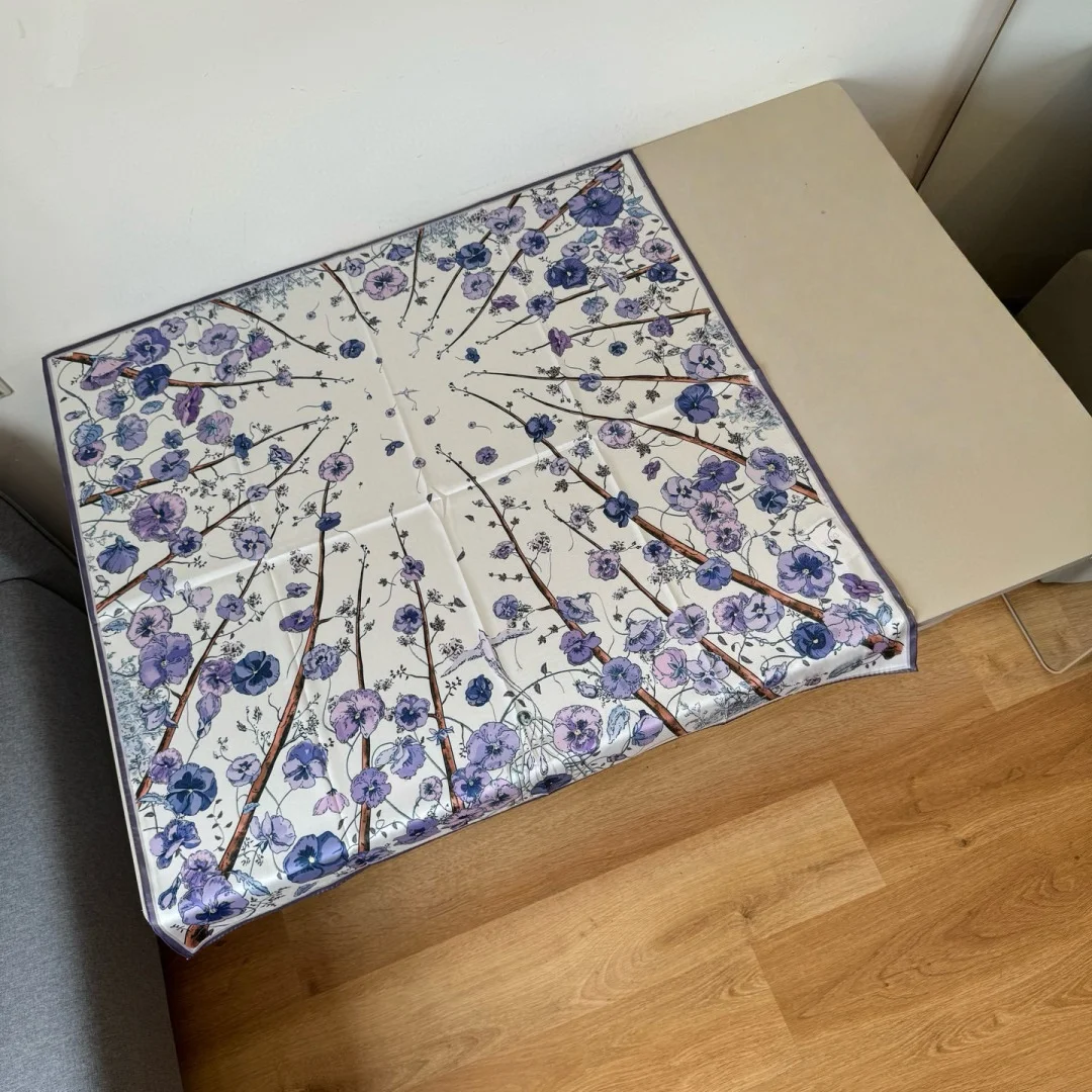 

Элегантный женский шелковый платок класса люкс 90*90 см из 100% твилового шелка тутового шелкопряда — идеальный подарок премиум-класса