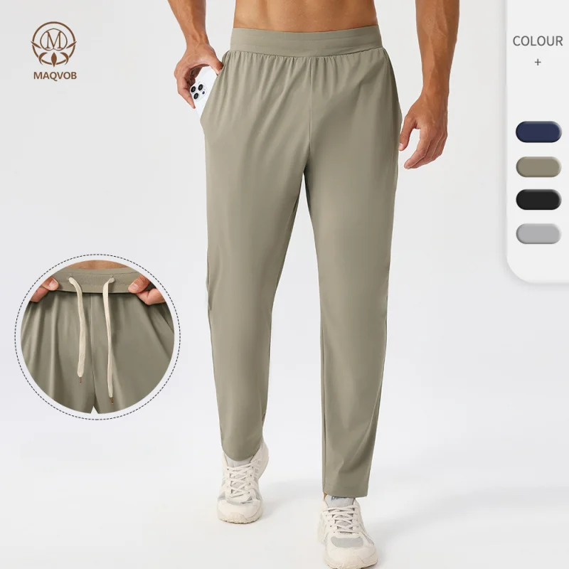 MAQVOB EU US Size Luxury Casual Pants Oversize Sports Casual Quick-Dry Breathable Fitness Running Tennis Golf Pants