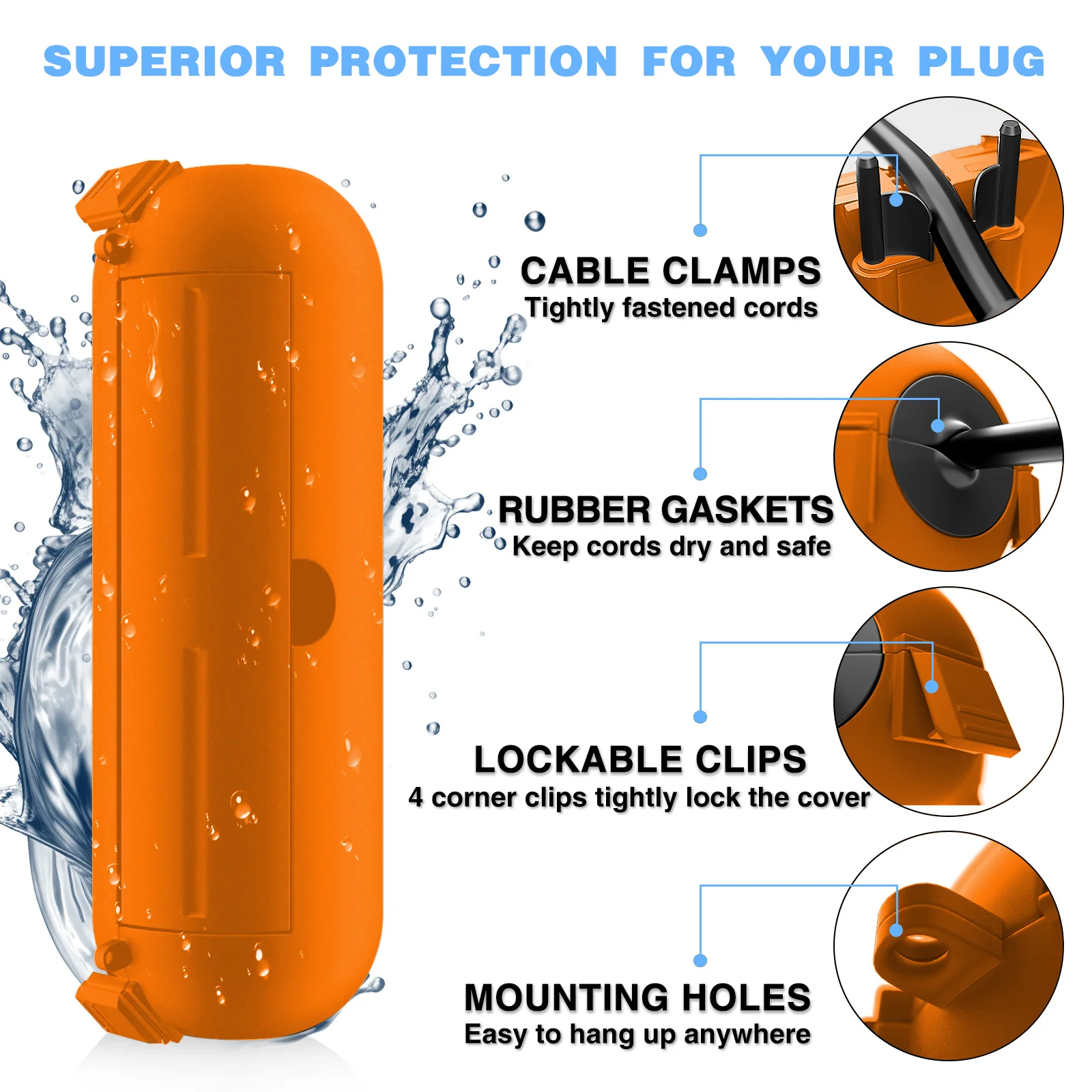 5 шт. водонепроницаемый корпус, коробки, устойчивые к атмосферным воздействиям коробки для розетки, розетки, таймера, удлинитель, праздничное украшение