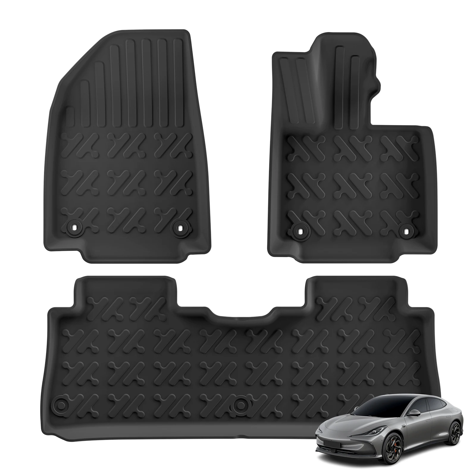 Right Drive for MG IM6 /IM LS6 2025-2027 Car Floor Mats Trunk Pad TPE Foot Pad All Weather Waterproof Accessories Black view 5