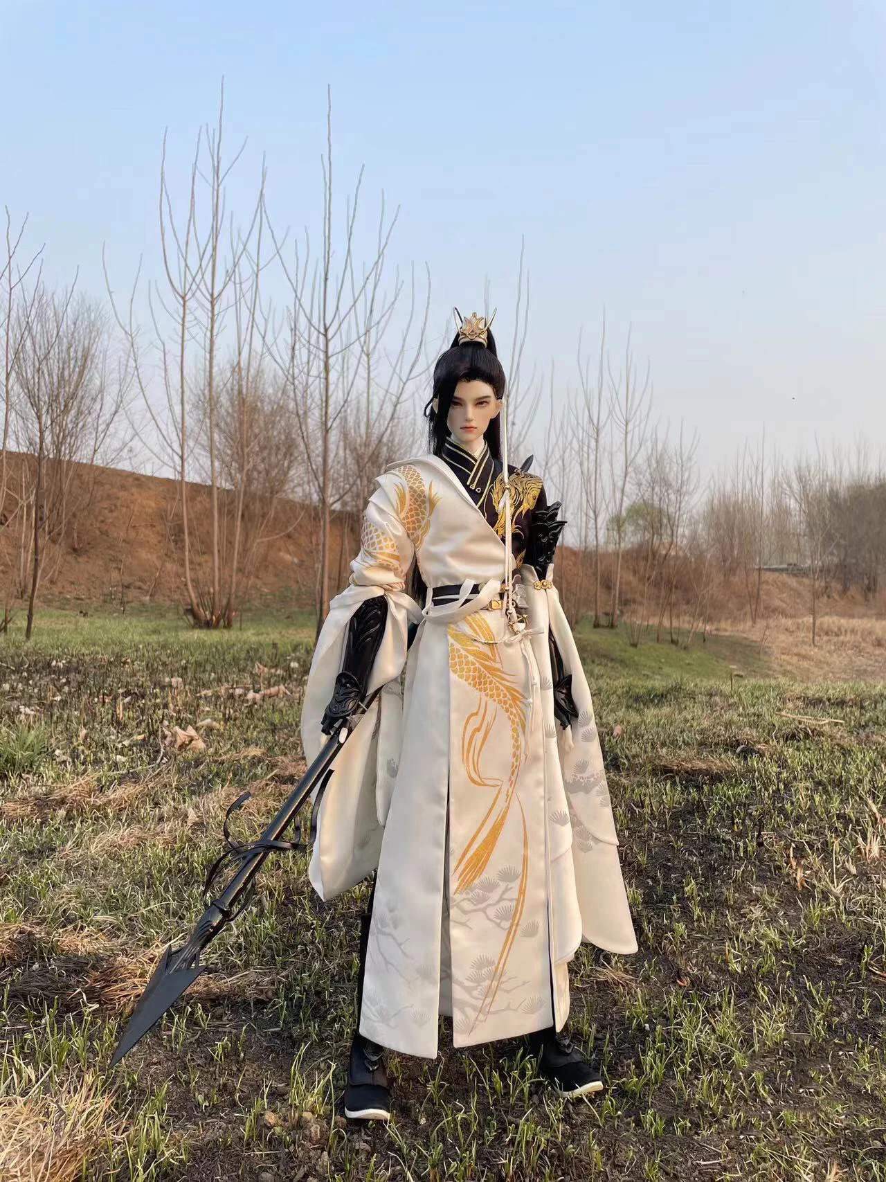 

1/3 Scale BJD Ancient Costume Hanfu Warrior Armor Outfit For POPO68 Longhun73 ID75 Strong Uncle ClothesDoll Accessories A1227