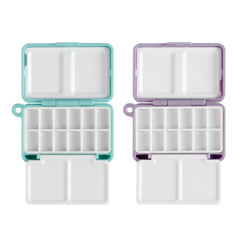 ポータブル水彩絵の具パレット折りたたみペイントパレットケース水彩絵の具混合トレイ油性アクリルペイント用