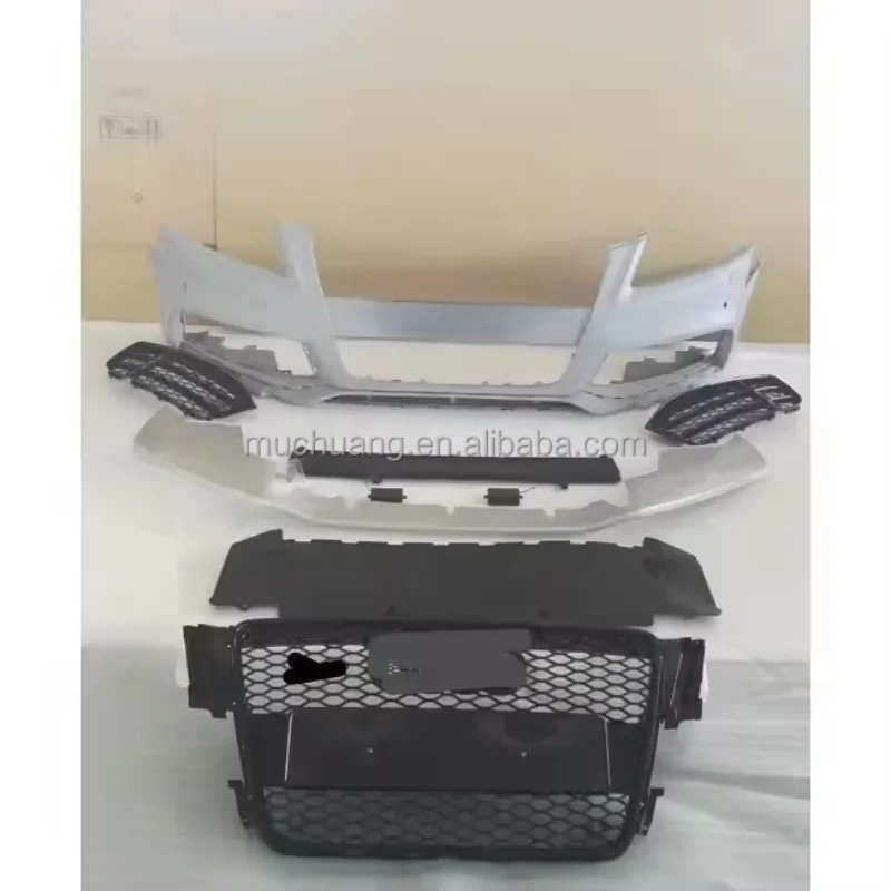 

ZAIQU RS5 Bodykit for Au/di A5 2007-2012 RS Style Front & Rear Bumper Upgrade with Exhaust Cut-Outs Chrome ABS Plastic New Condi