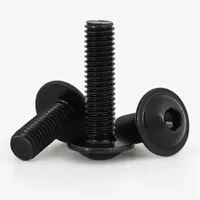 M3 M4 M5 M6 M8 M10 ISO7380.2 Grade 10.9 black Flange  Button Head screw With Washer Collar Inner Hex Socket Allen Screws Bolt