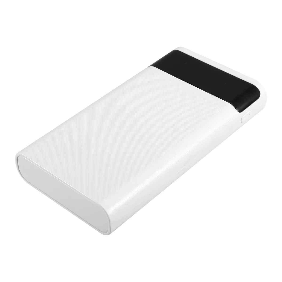 NN89R 18650 صندوق قوة البطارية 5 فولت 2.1A شاشة الكريستال السائل 20000 مللي أمبير لوحة الطاقة لبطارية 6X18650 لتقوم بها بنفسك Powerbank (أبيض)