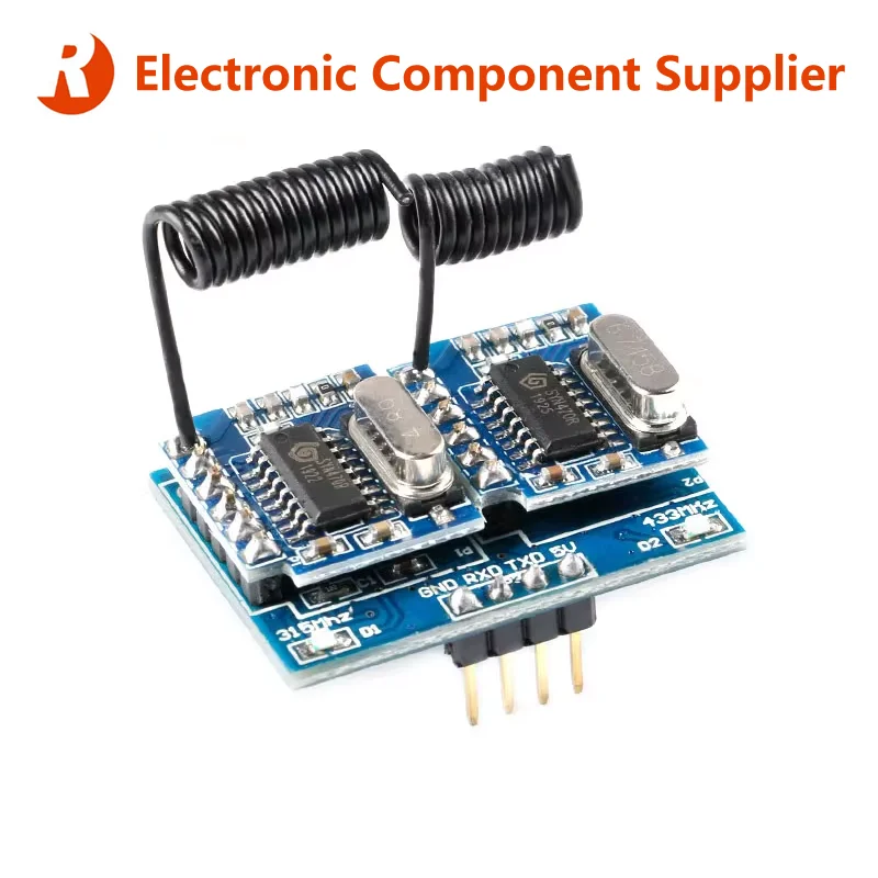 Dual Frequency Wireless Decoding Module RF Radio Remote Control Switch Board 315Mhz 433M Single Chip Serial Communication RF34B