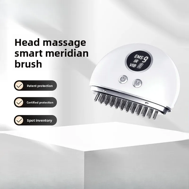 

Multifunctional Microcurrent Head Massager Electric Guasha Meridian Brush Tool for Scalp Relaxation and Meridian Dredging Daily