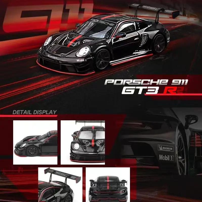 

SR 1:64 STAR RACE Porsche 911 GT3 Black Stripe Alloy Car Model