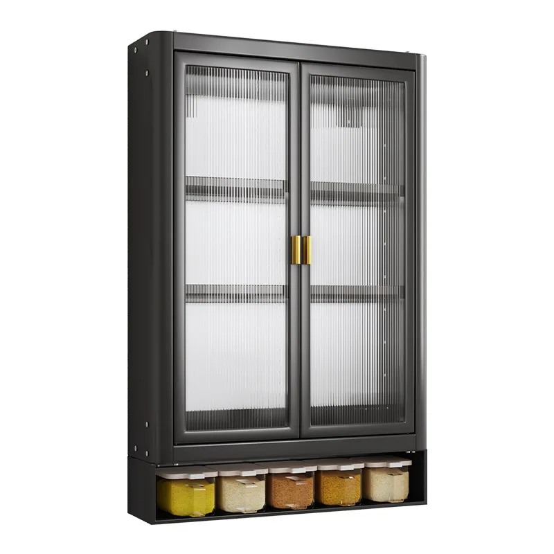 

/Seasoning storage box Kitchen wall-mounted multi-functional rack Seasoning storage cabinet Oil, salt, sauce and vinegar jar Sea