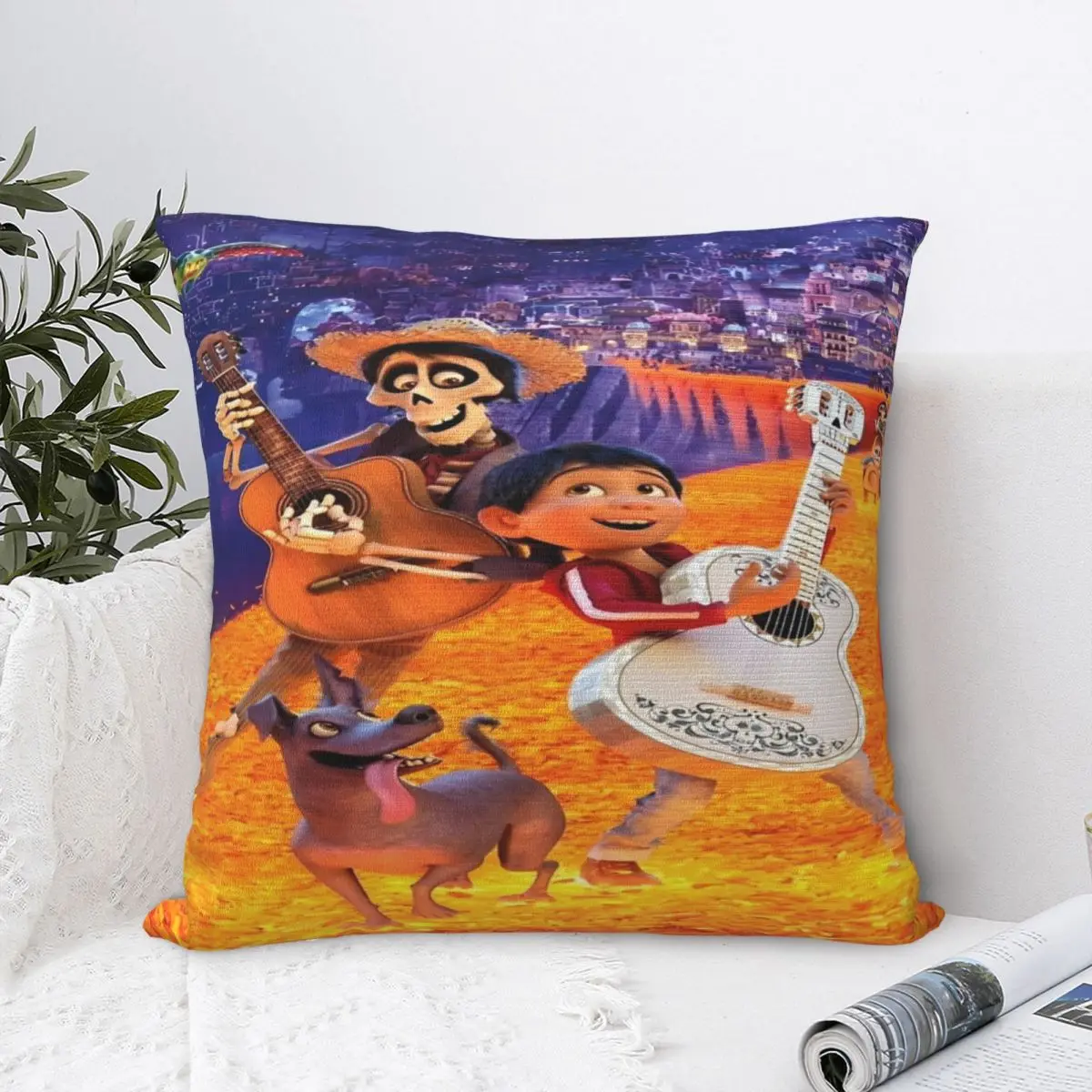 

Коко Детские наволочки из мультфильма, мягкие полиэстеровые наволочки, подарочная наволочка, чехол для дивана, квадратный