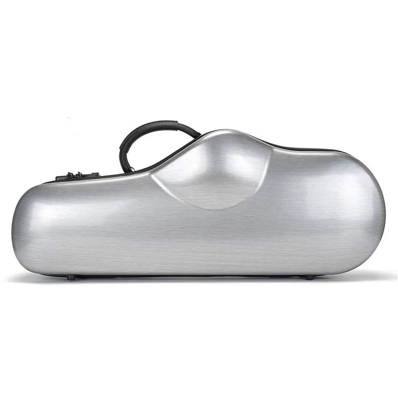 Hard Shell Backpack Straps Aluminum Grey Color Tenor Saxophone Case