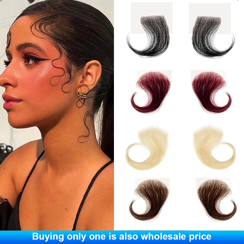 Rayas de pelo de bebé de encaje HD, 2/3/4 Uds., cabello humano rizado, borde de pelo de bebé, onda del cuerpo, línea de cabello de encaje suizo, tiras de pelo de bebé para mujeres