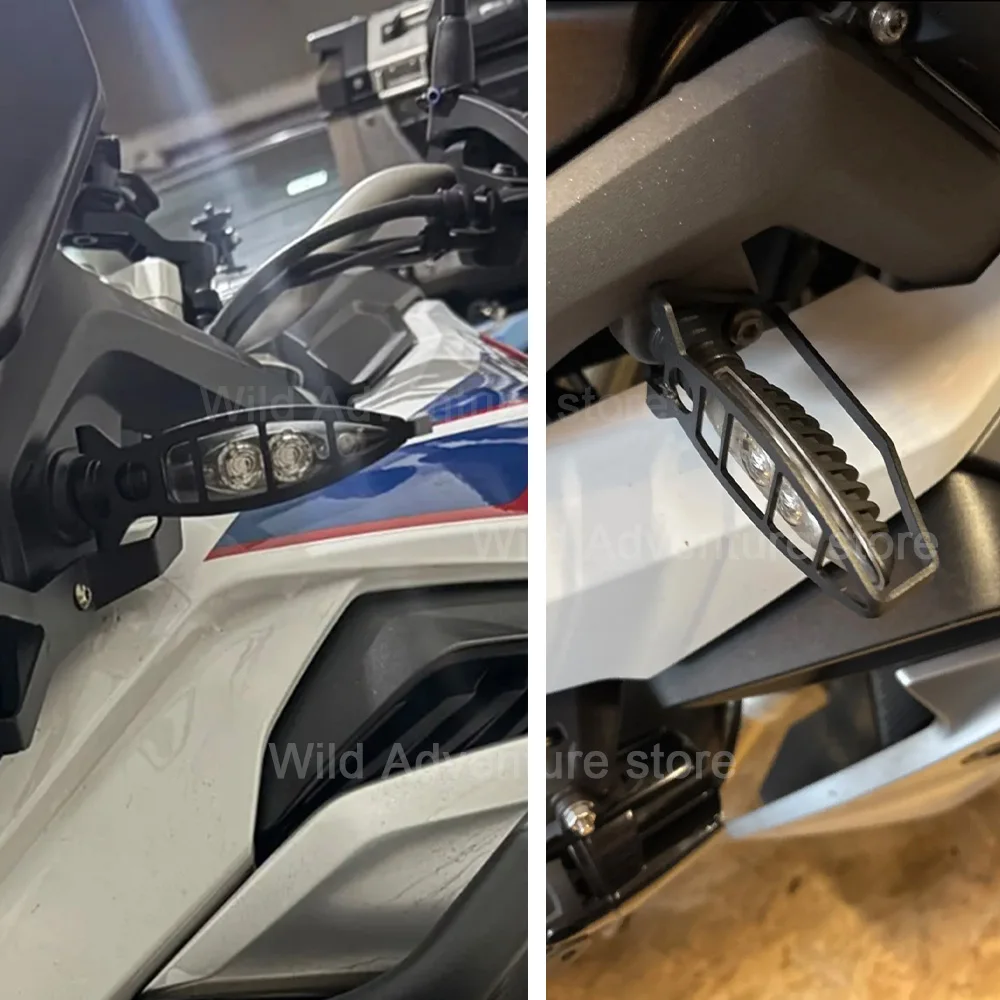 F 650 750 800 GS الجبهة مصباح إشارة واقية غطاء مصبغة لسيارات BMW G310 GS R K 1200 1300 R R 1200GS 1250GS مصباح ليد حماية