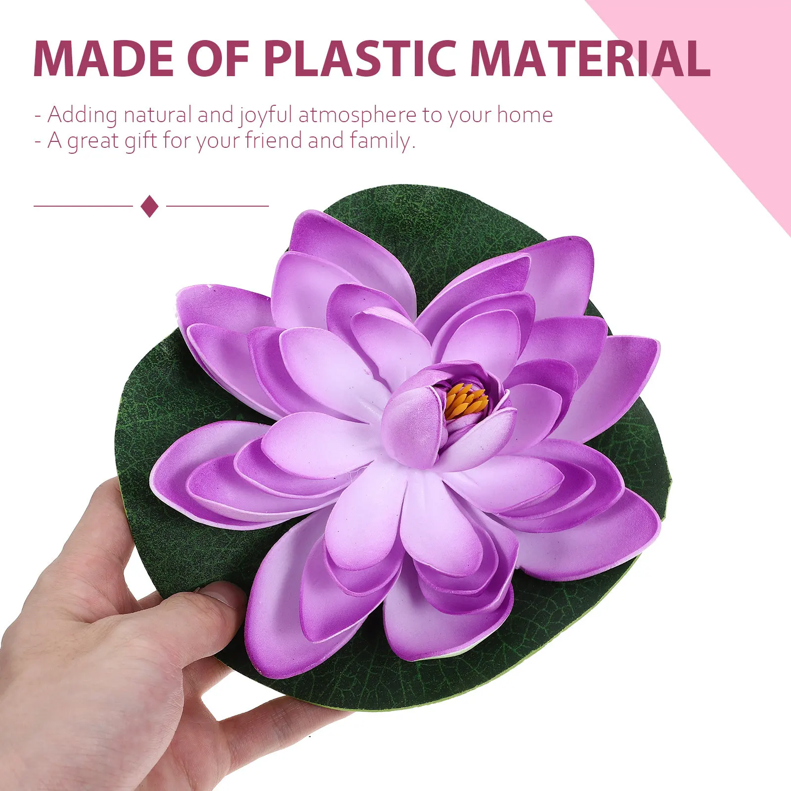 6Pcs Simulation Water Lilies Artificial Floating Pond Decor Deep Green Veined Leaves for Indoor Outdoor Pool Garden Home Gift