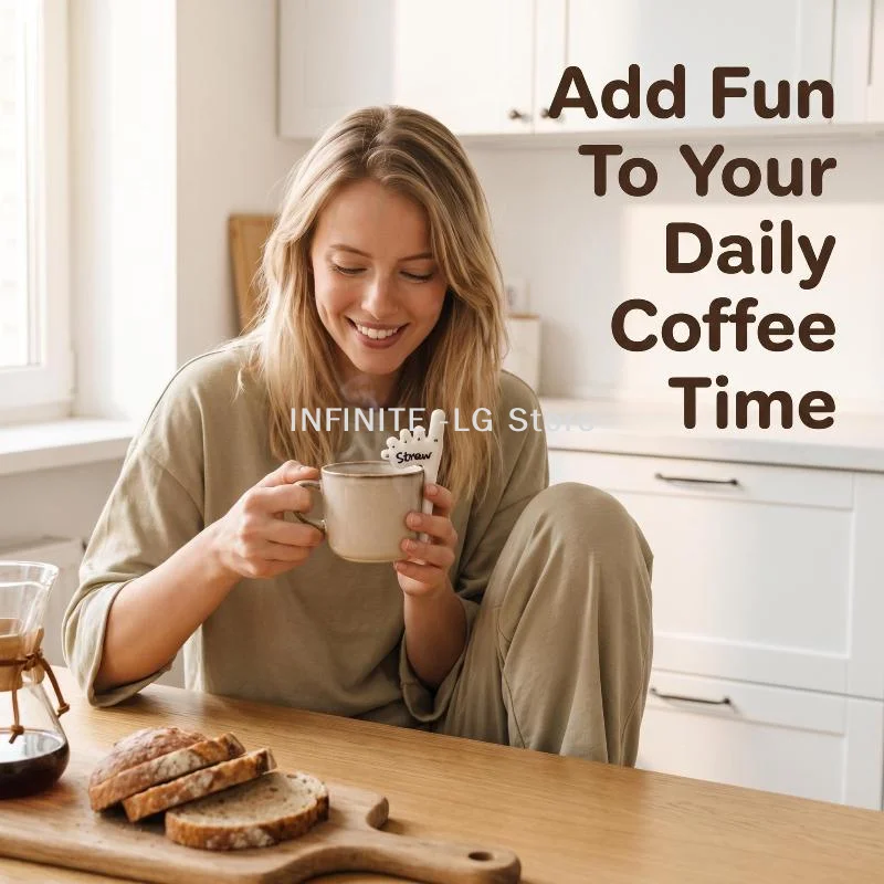 Ceramic Thumb Straw Foot Straw Creative Coffee Cup Drinking Straw Funny Cute Handmade Daily Milk Juice StrawsINFINITE -LG