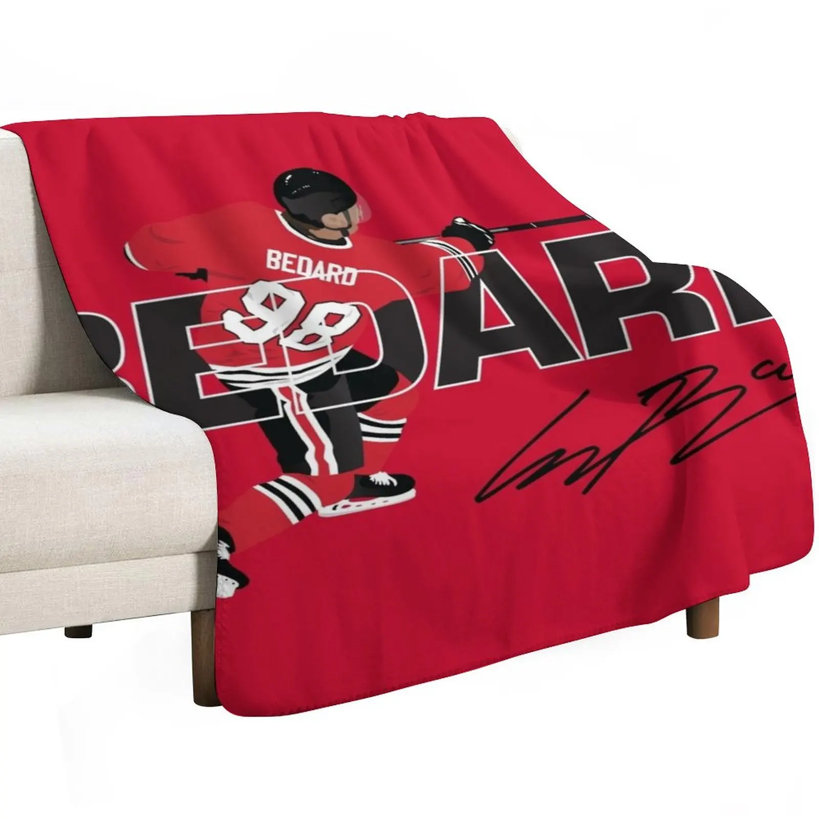 Bedard Pro Player Bold Name and Number Art Throw Blanket Polar Weighted Cute Plaid Blankets For Sofas Sofa Quilt Loose Blankets