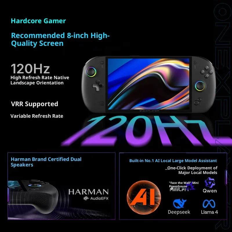 مشغلات الألعاب المحمولة OneXPlayer Fly APEX AMD MAX+395 128GB+2TB Windows11 وحدة تحكم ألعاب محمولة مبردة بالماء مع بطارية 85WH #5
