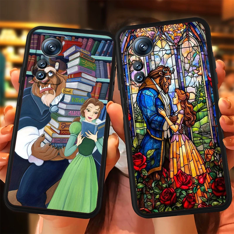 La Bella y La Bestia Disney para Xiaomi Mi 14 13T 13 12T 12 11T 11i 11 10T 10 Pro Lite Ultra 5G funda de teléfono negra de TPU