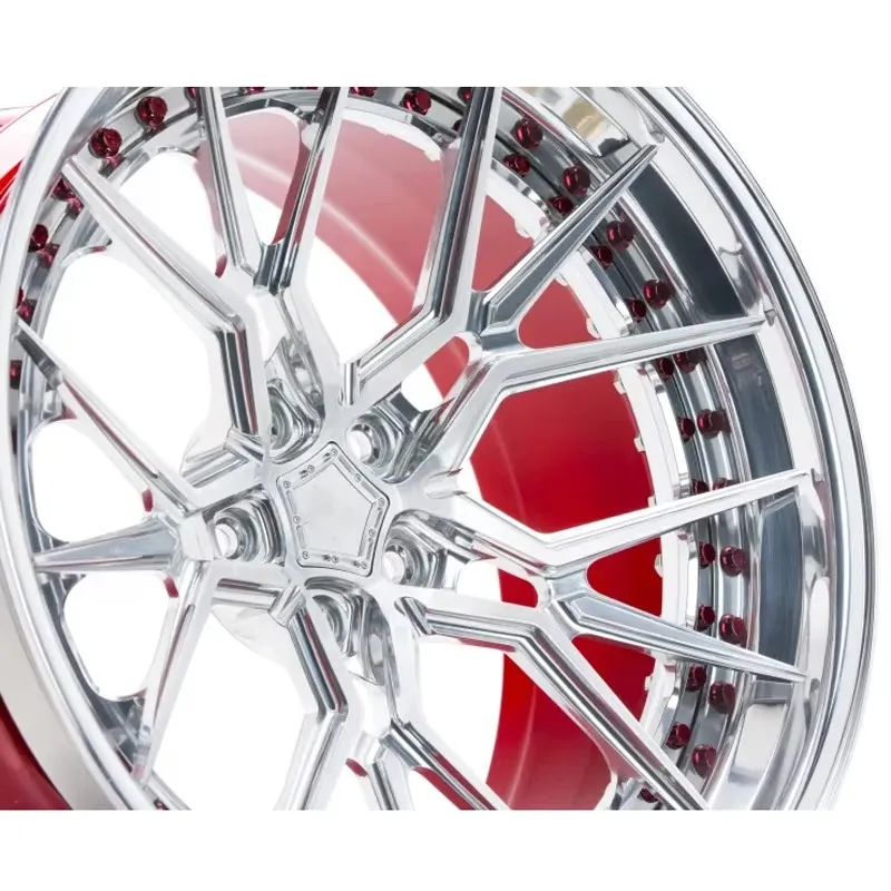 18-20 Inch 2/3-Piece Polished Forged Wheels 6061-T6 Aviation Aluminum Universal PCD Aftermarket Passenger Car Retrofit Rims