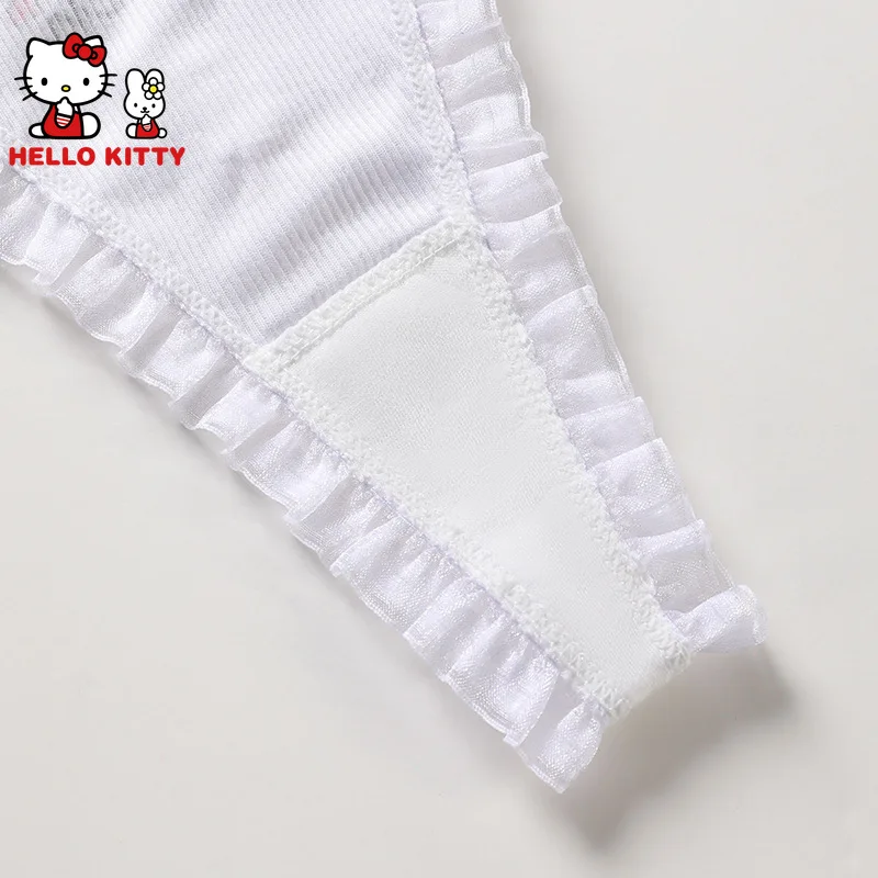 Cuecas Hello Kitty Plus Tanga Feminina, shorts sexy de renda, cuecas plus size com cereja dos desenhos animados, Pochacco