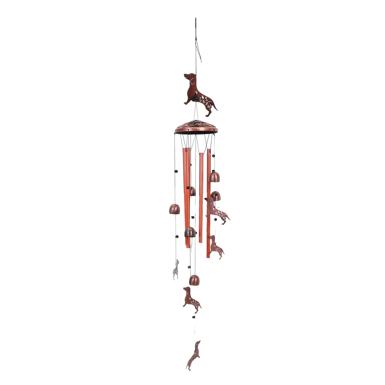 

Retro Animal Wind Chimes Vintage Metal Dog Durable Iron Aluminum Tubes Garden Outdoor Hanging Decor Porch Balcony Ornaments Lawn