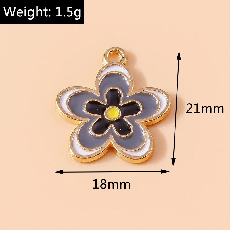10 Stück niedliche, gemischte Pflanzenanhänger, Emaille-Blumen- und Kaktus-Anhänger für die Schmuckherstellung, Halsketten, Ohrringe, Armbänder, DIY-Bastelarbeiten, Geschenk – Detail 9