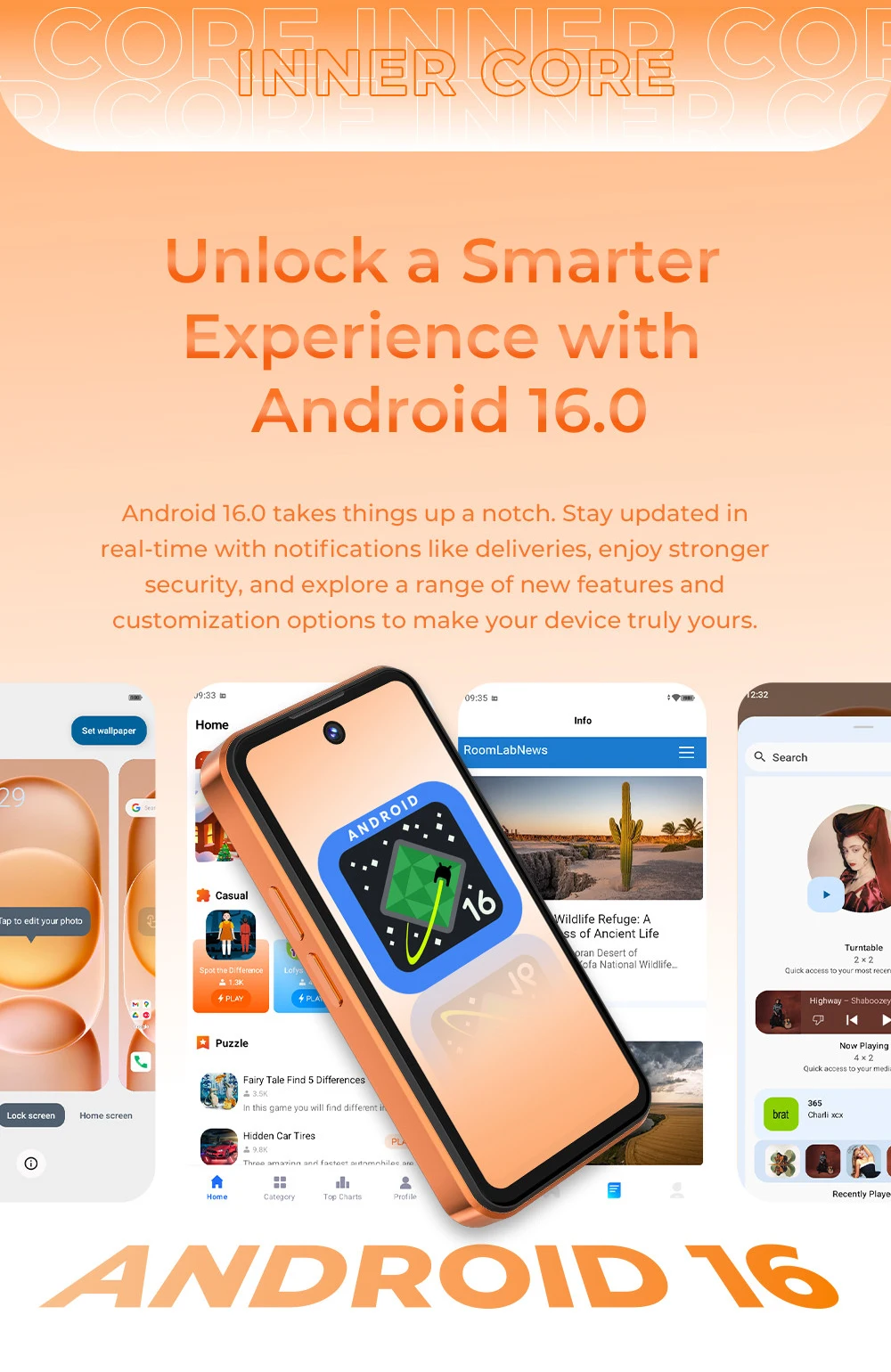 OUKITEL C26 Mini Smartphone, Ultra Compact 4" Mini Display, Up to 12GB RAM (3+9) +32GB ROM, Massive 2300mAh Battery, Android 16, Gemini AI, Small Pocket Mini Mobile Phone, Stay Light Stay Connected