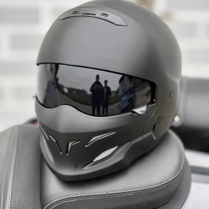 Винтажный мотоциклетный шлем Casco Integral Moto Off-Road Мотокросс Защита лица Гоночный шлем Скорпион