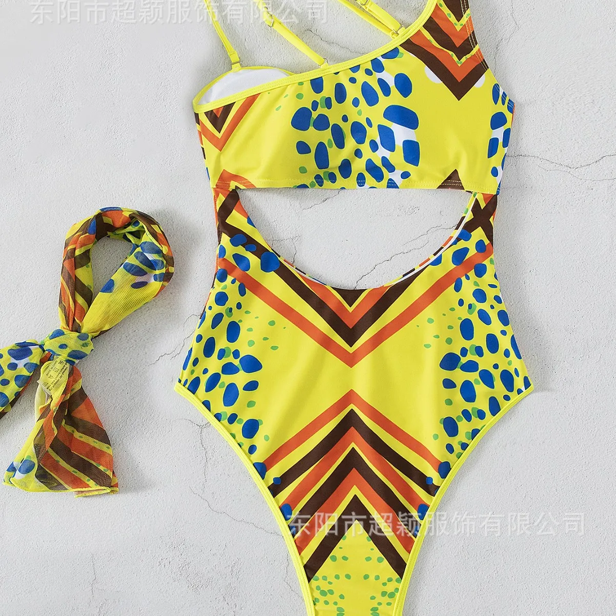 보헤미안 섹시 홀터넥 스트랩 하이웨이스트 원피스 수영복 비키니 2025 신상