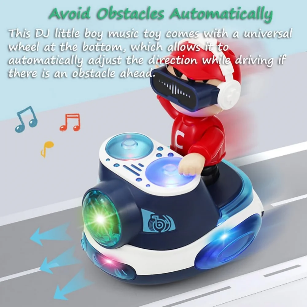 Toddler DJ Musical Toy with Lights, Interactive Scratch Plate & Dance Mode - Early Music Discovery & Sensory Play