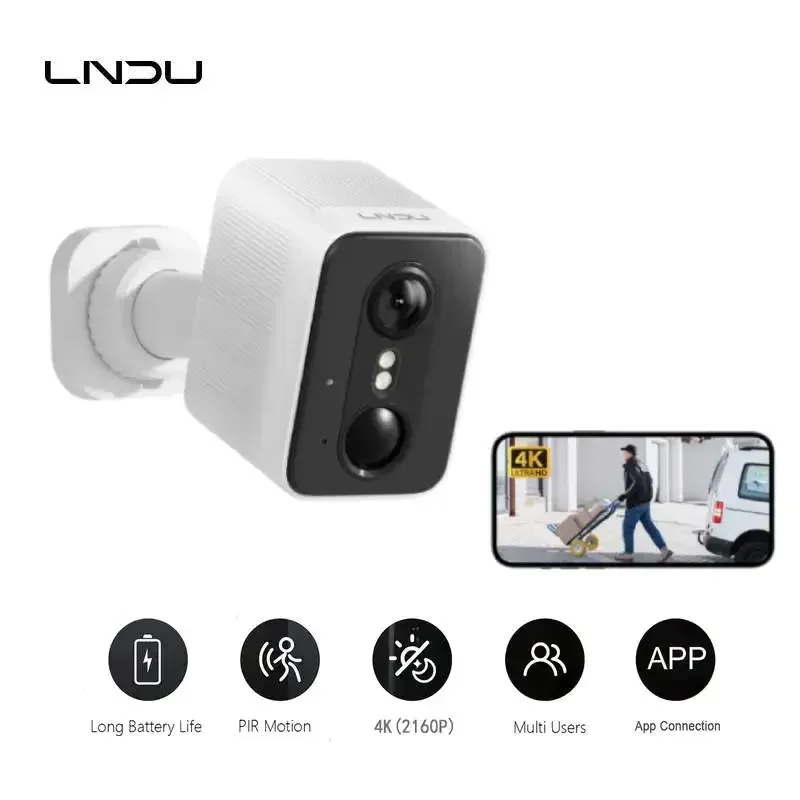 1/ 2 uds LNDU cámara WIFI para exteriores CL01 SoloCam 4K UHD cámara de seguridad Audio bidireccional cámara de vigilancia en exterior 5200mAh cámara IP