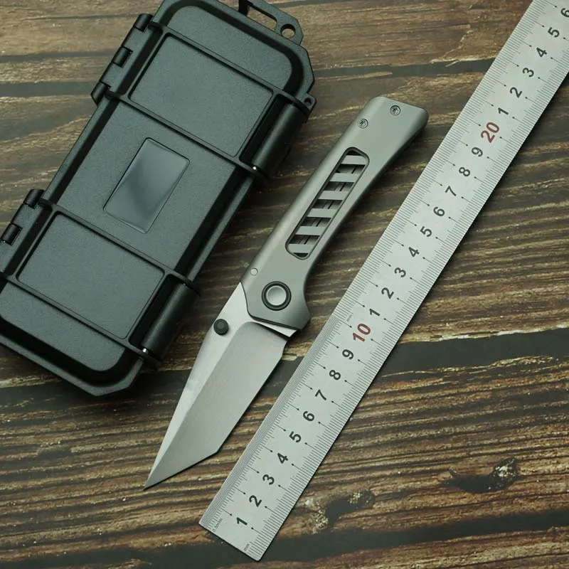 

LEMIFSHE Real M390 Steel Titanium Alloy Handle Folding Knife Outdoor Camping Hunting Kitchen Survival Multi functional EDC Tools